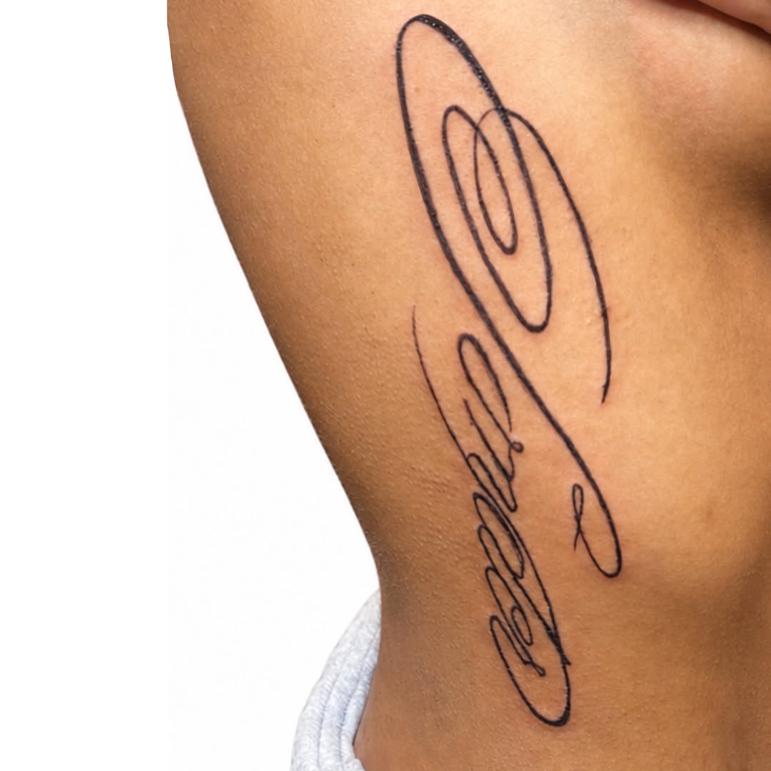 Tattoo by @handofheen — lettering_script, fine_line