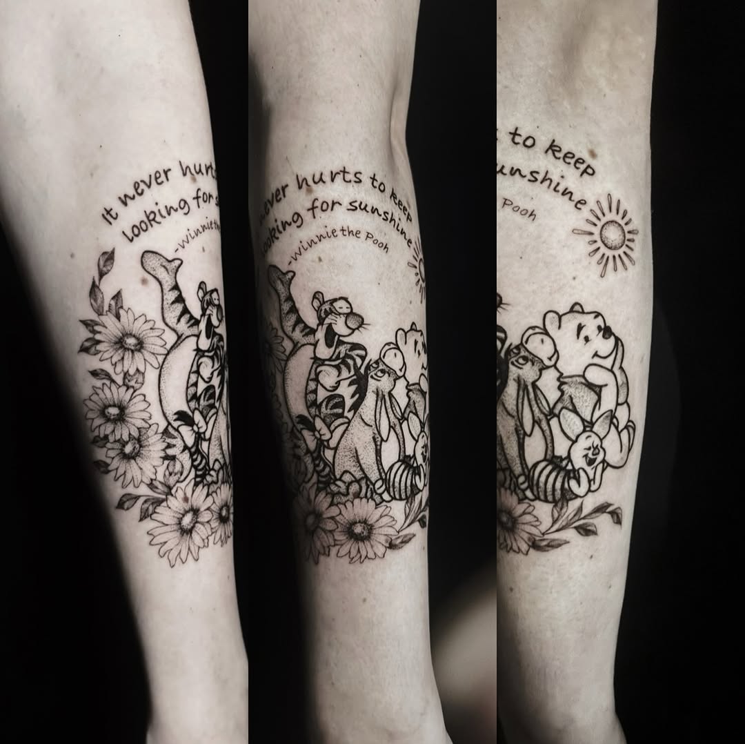 Tattoo by @shengguevaratattoos — black_and_grey, lettering_script