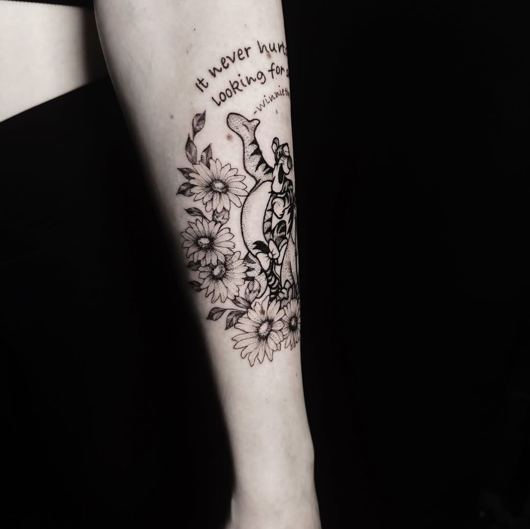 Tattoo by @shengguevaratattoos — fine_line, lettering_script