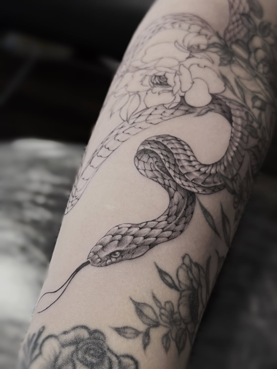 Tattoo by @tattooartistalina — realism, black_and_grey