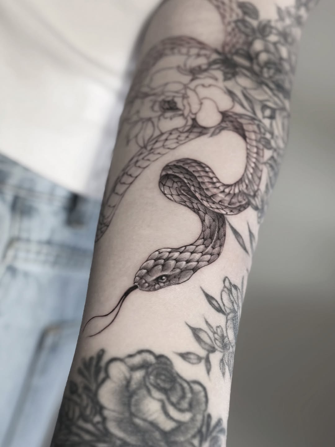 Tattoo by @tattooartistalina — realism, black_and_grey