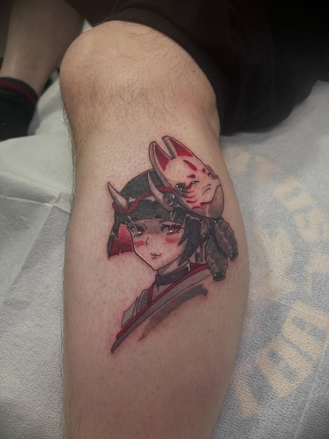 Tattoo by @jonathanharts_ — anime, fine_line