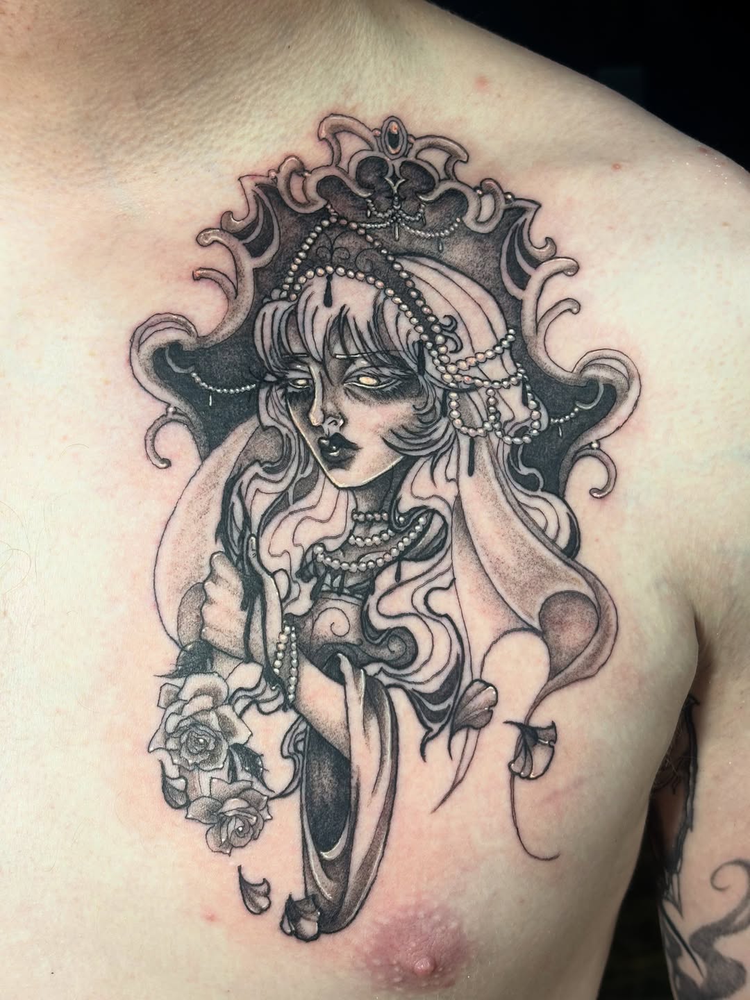 Tattoo by @inkkate_ — dark_realism, black_and_grey