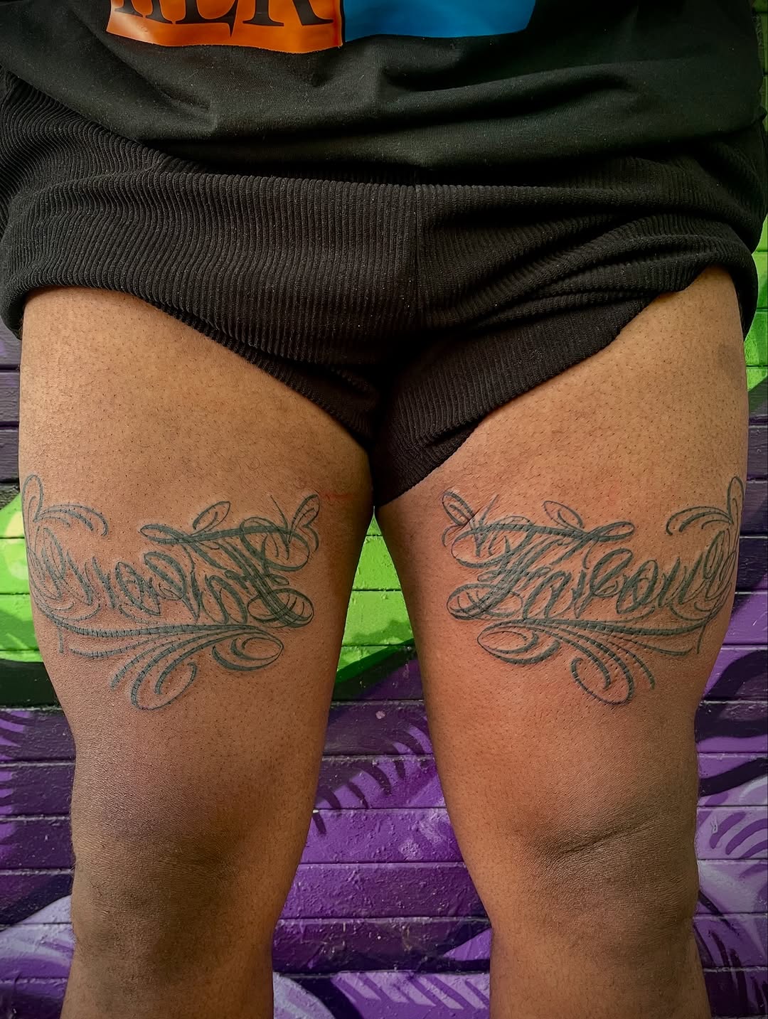 Tattoo by @montana_blue — lettering_script, fine_line