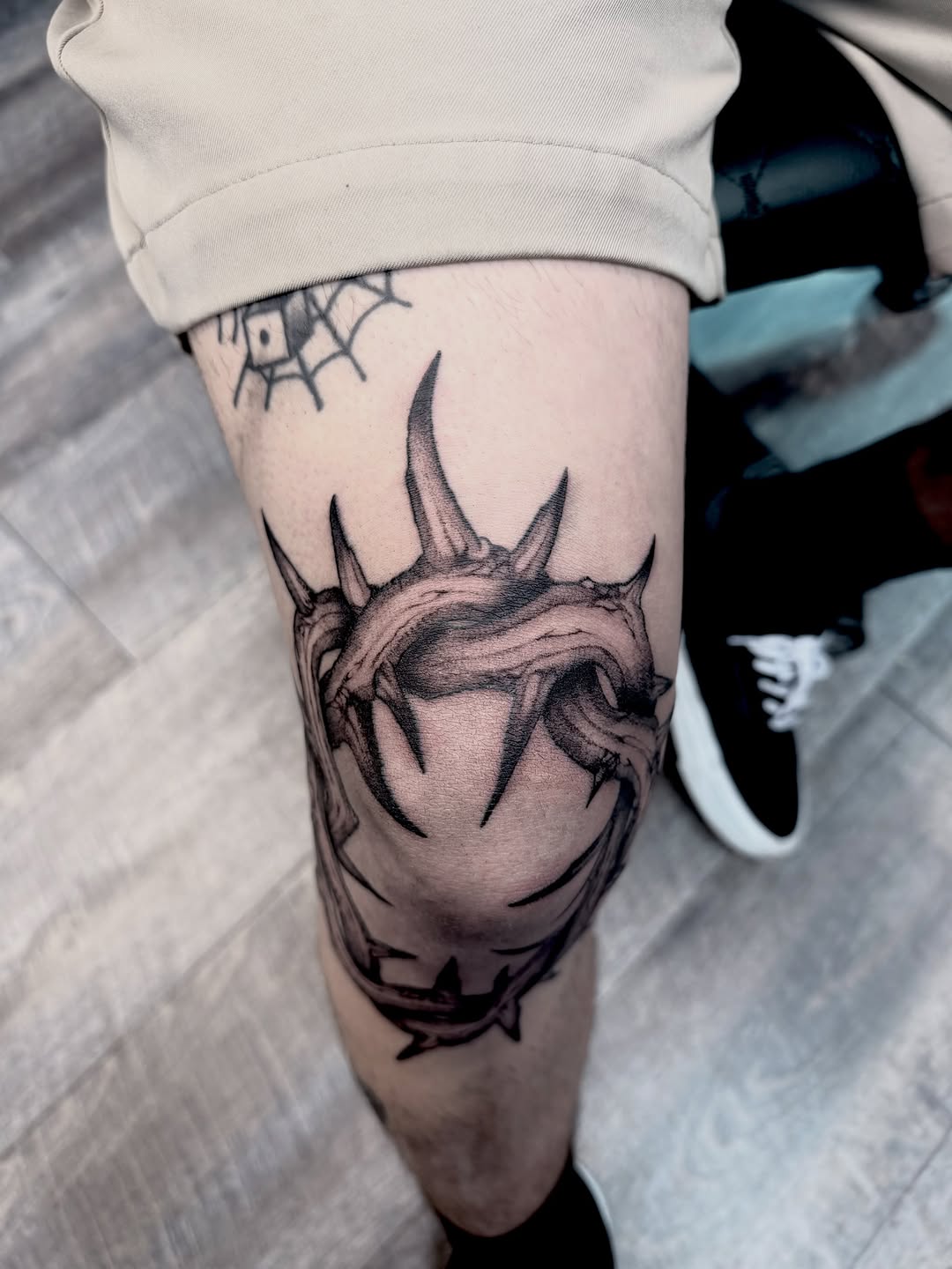 Tattoo by @elijahtatttoo — black_and_grey, dark_realism