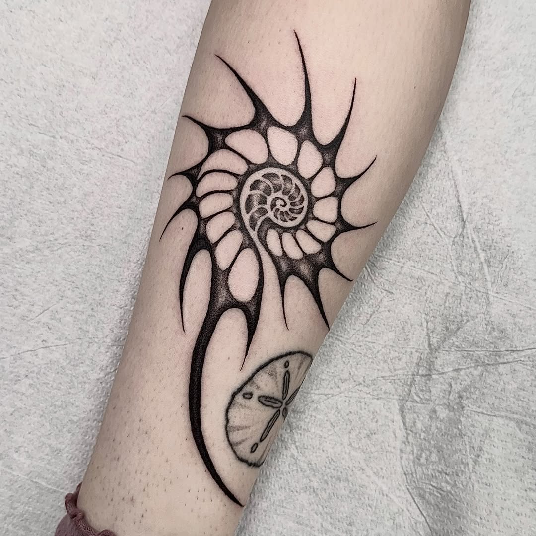 Tattoo by @gutsandink โ geometric, dotwork
