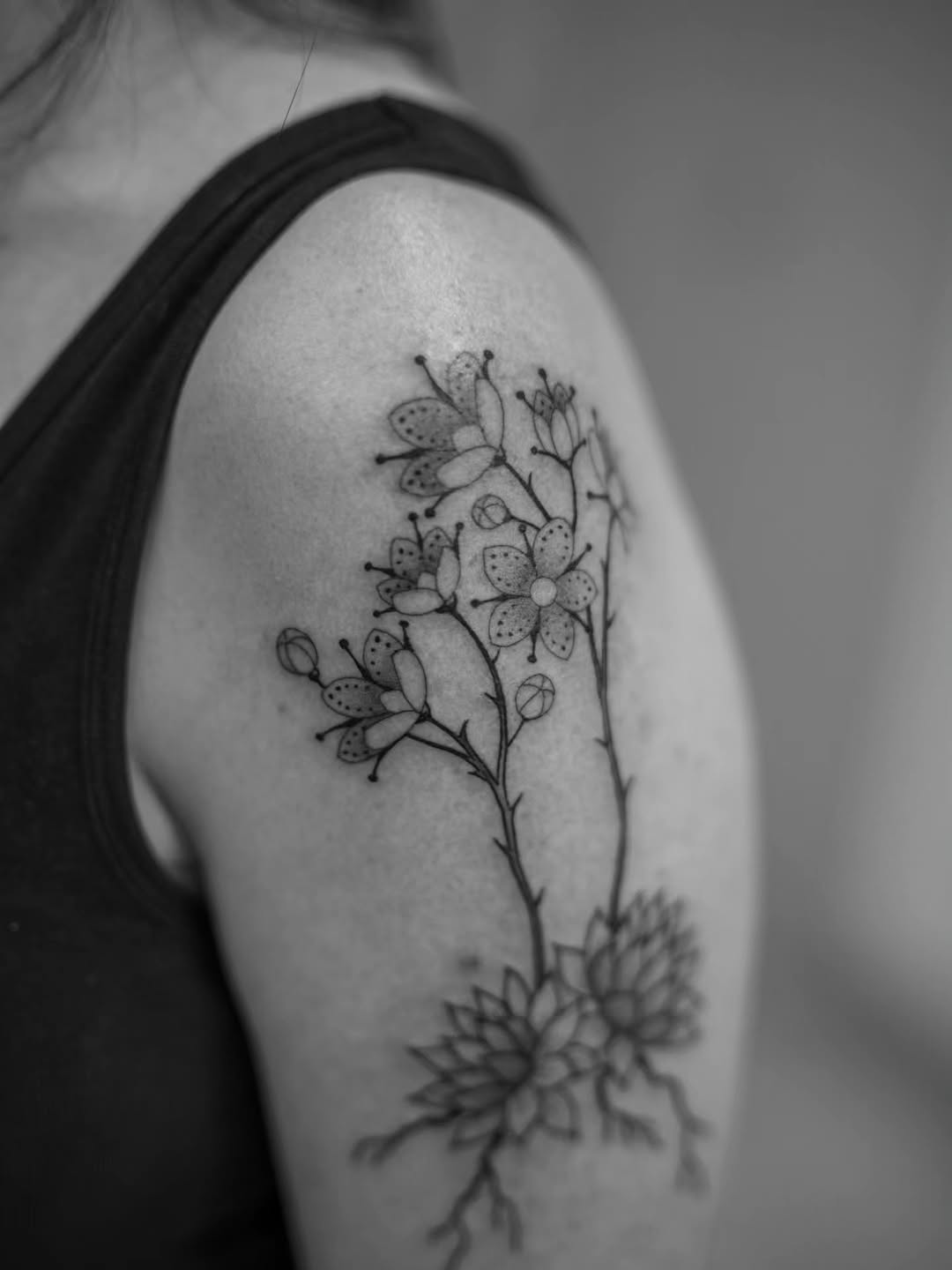 Tattoo by @bramadey — fine_line, dotwork