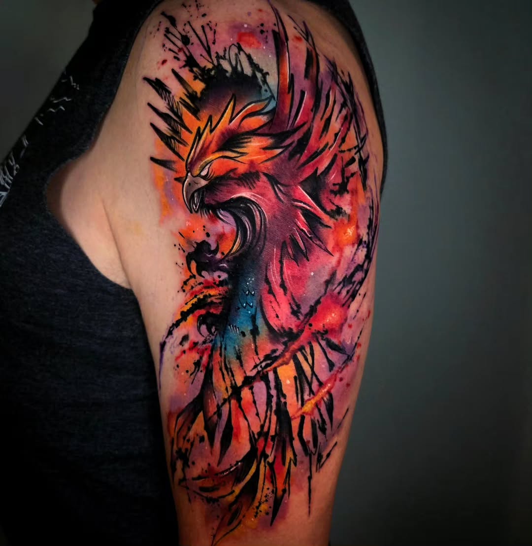 Tattoo by @victor_hatch_tattoos — watercolor, new_school