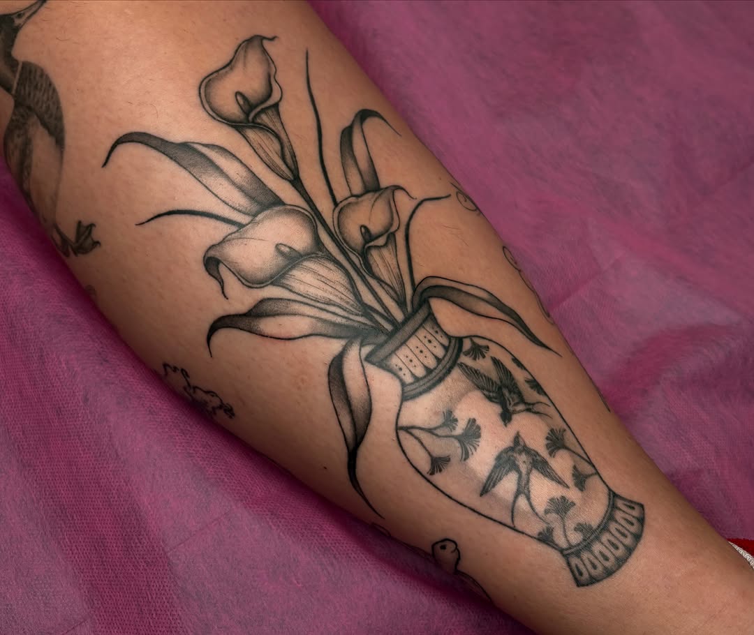 Tattoo by @silviieee — black_and_grey, realism