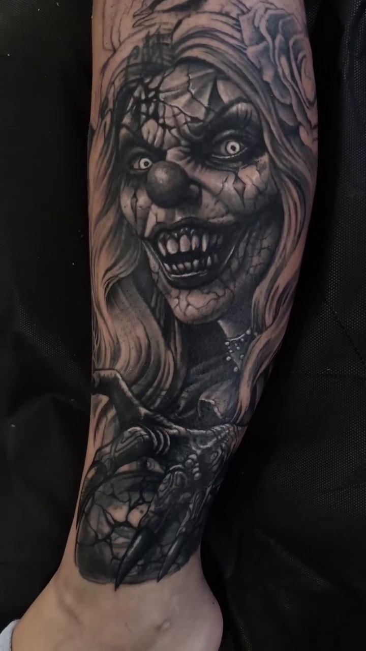 Tattoo by @alex.capatina.tattoos โ dark_realism, black_and_grey
