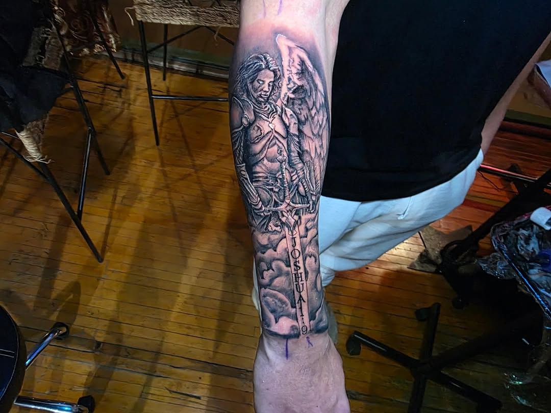 Tattoo by @bearthedemo — realism, black_and_grey