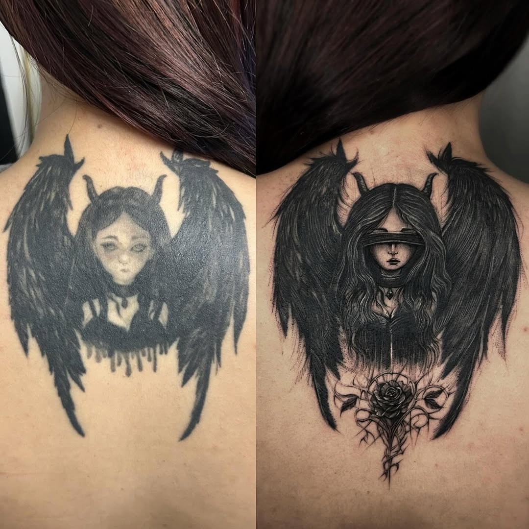 Tattoo by @tamilia_howall — dark_realism, black_and_grey