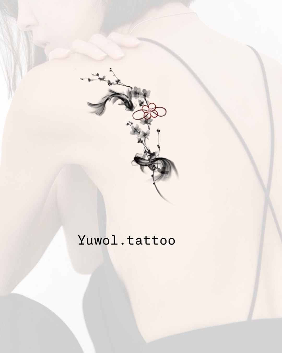 Tattoo by @yuwol.tattoo — black_and_grey, fine_line