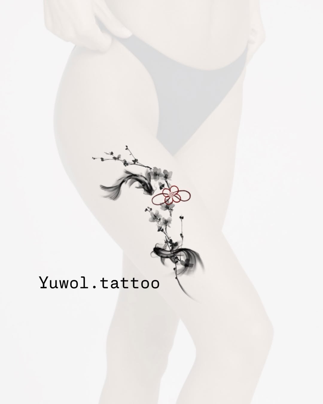 Tattoo by @yuwol.tattoo — fine_line, black_and_grey