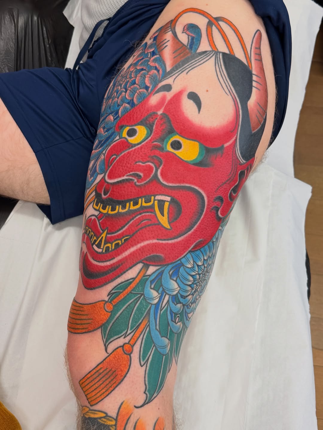 Tattoo by @franztattooist — japanese_irezumi, black_and_grey