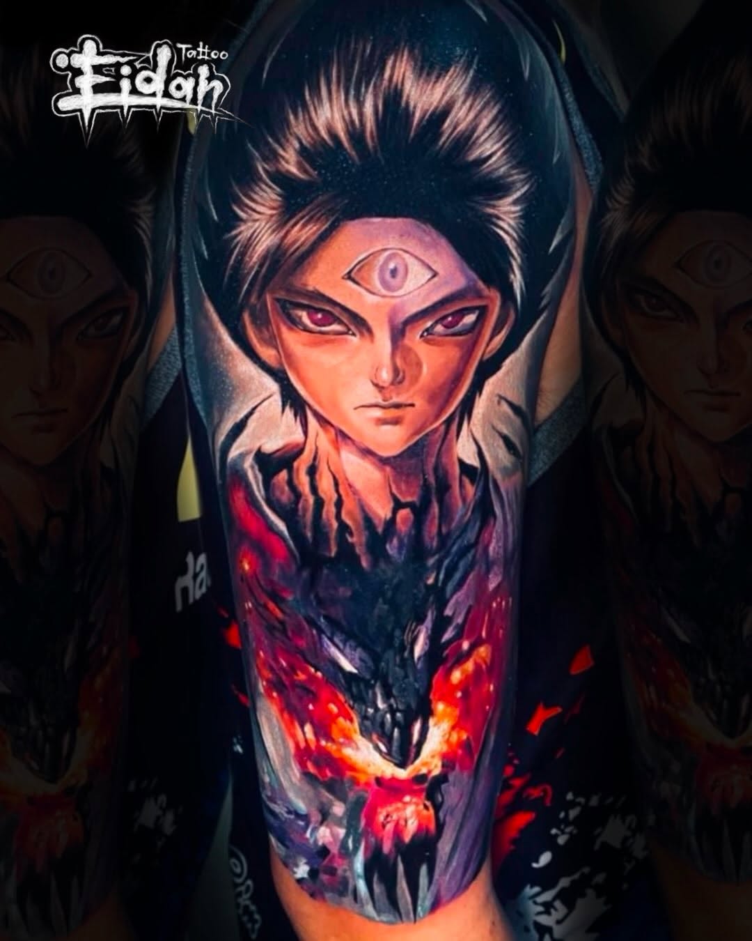Tattoo by @eidan.tattoo — realism, anime