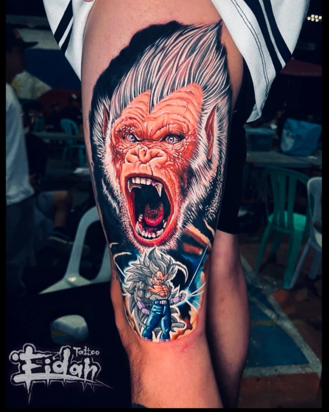 Tattoo by @eidan.tattoo — realism, anime
