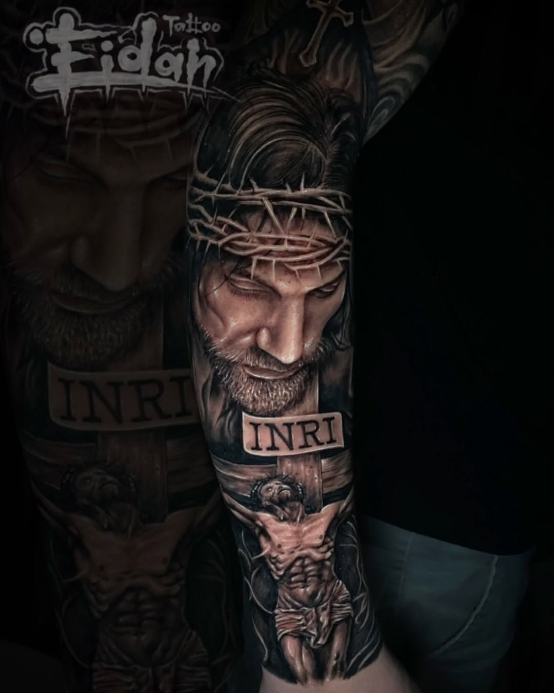 Tattoo by @eidan.tattoo — realism, black_and_grey