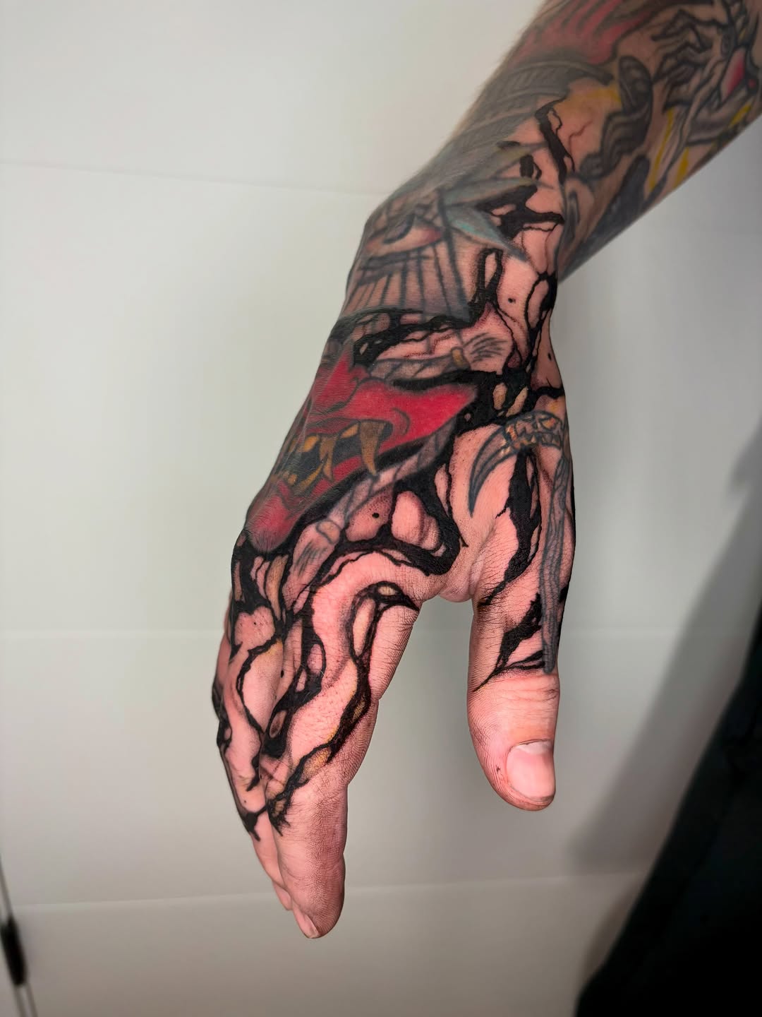Tattoo by @julieobrientattoo — blackwork, trash_polka