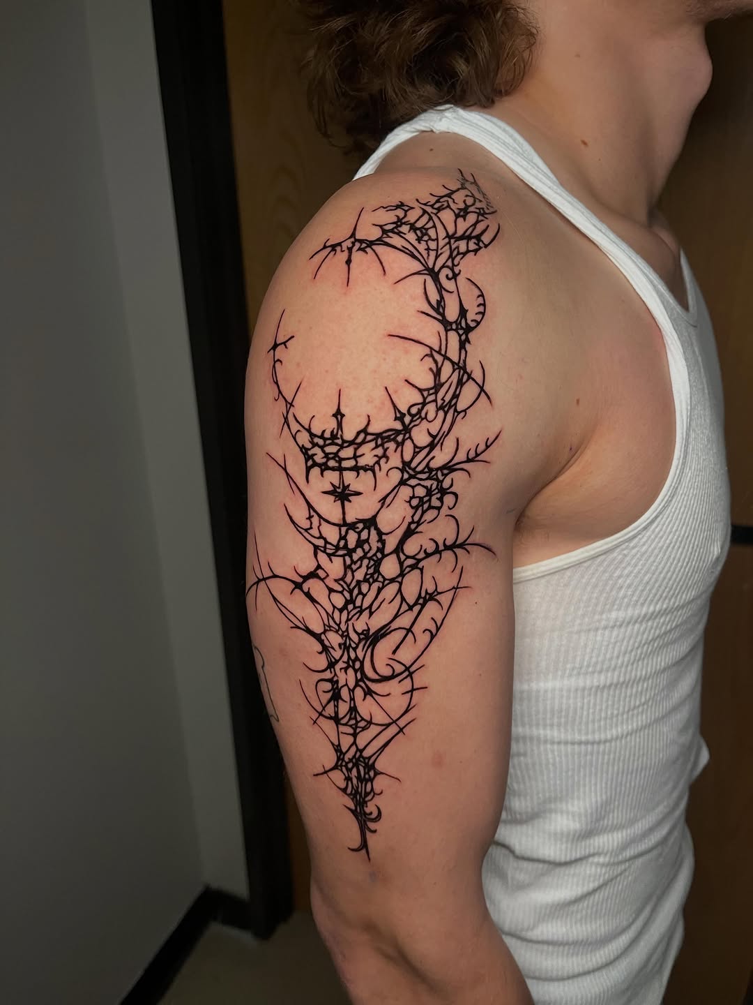 Tattoo by @therealdomgray — blackwork, ornamental