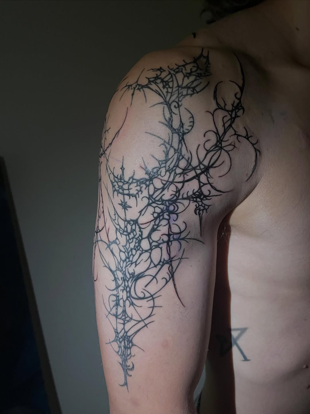 Tattoo by @therealdomgray — blackwork, ornamental