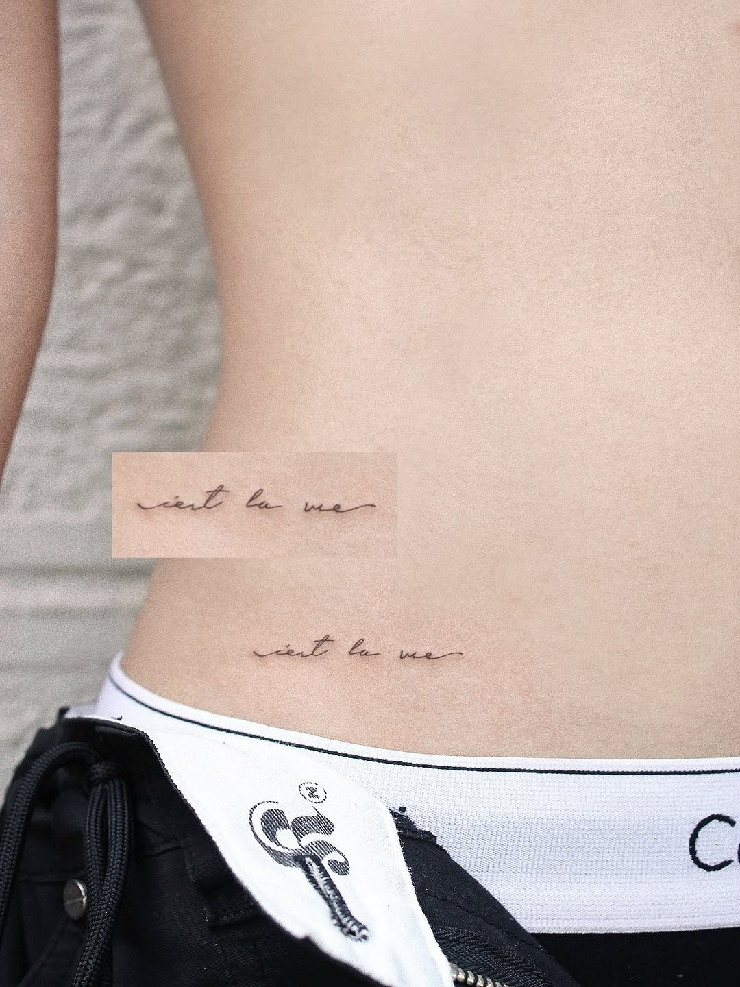 Tattoo by @gaeun.tattoo — lettering_script, fine_line