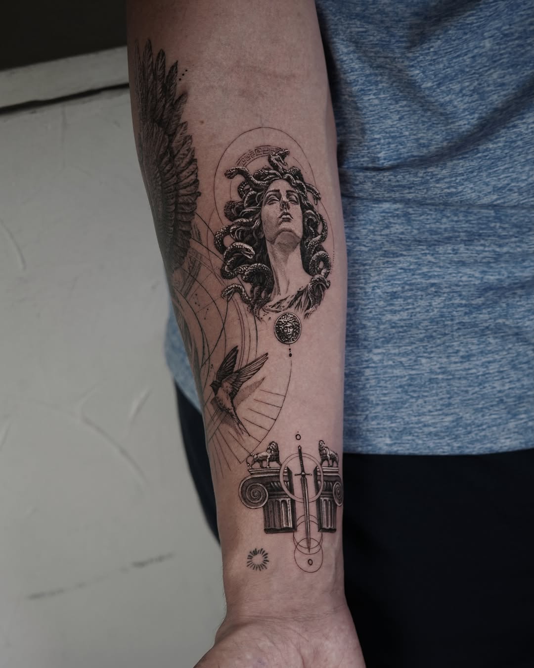 Tattoo by @the_devlintattoos โ realism, black_and_grey
