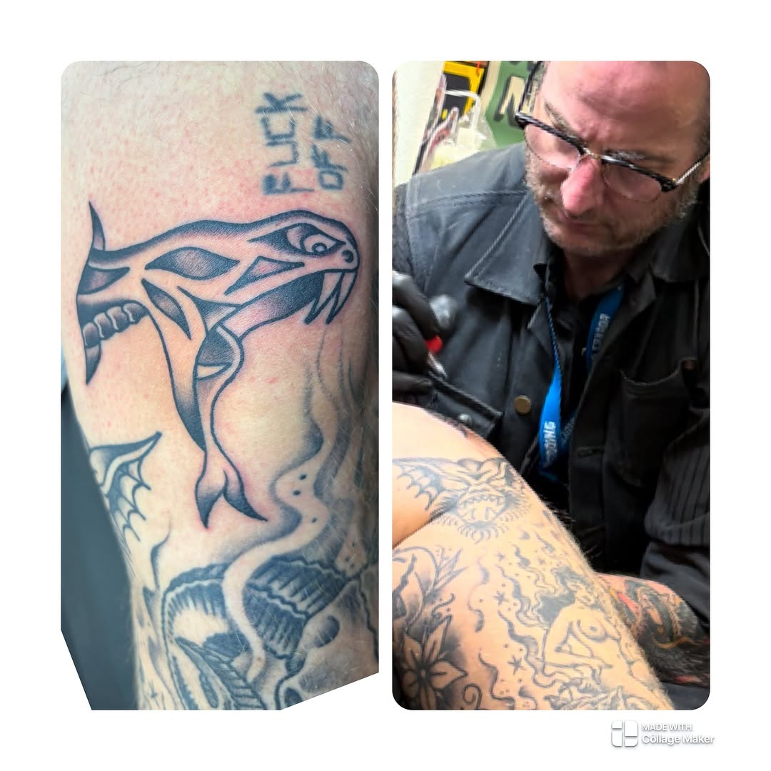 Tattoo by @shawnfarrelltattoo — american_traditional, black_and_grey