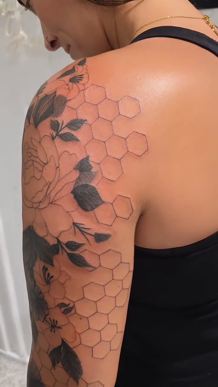 Tattoo by @creativeinsighttattoo19 β fine_line, black_and_grey