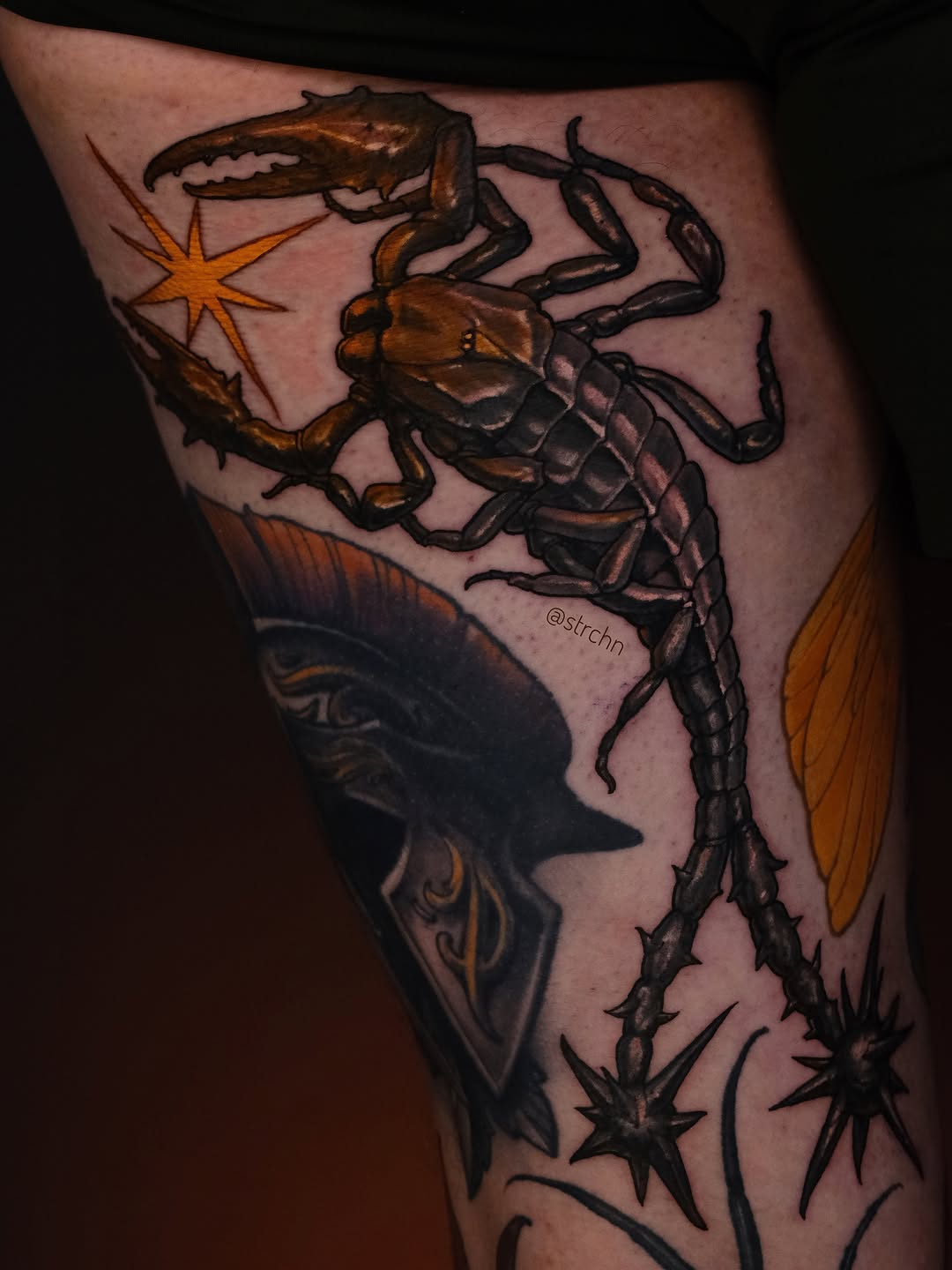 Tattoo by @strchn — realism, black_and_grey
