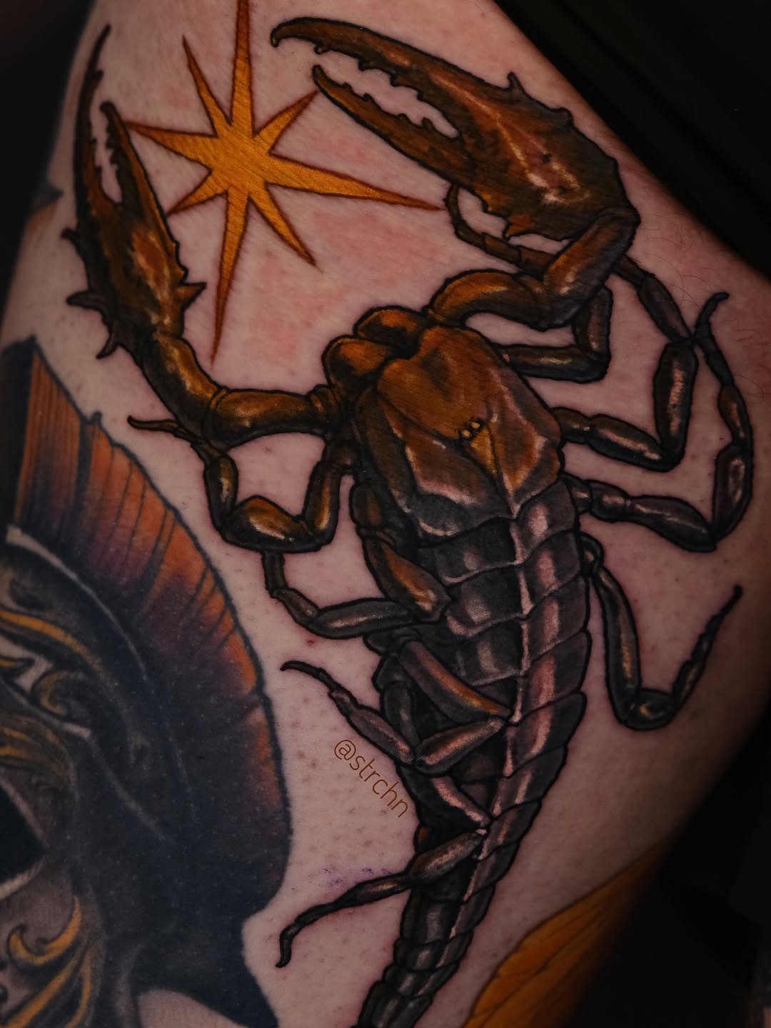 Tattoo by @strchn — realism, black_and_grey