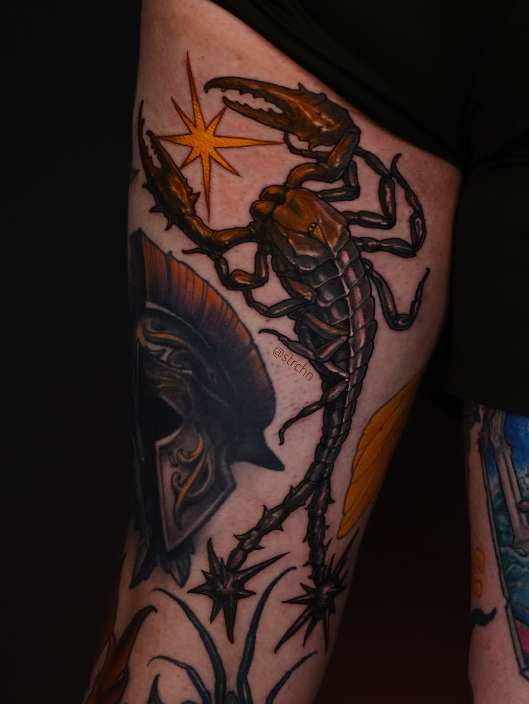 Tattoo by @strchn — realism, black_and_grey