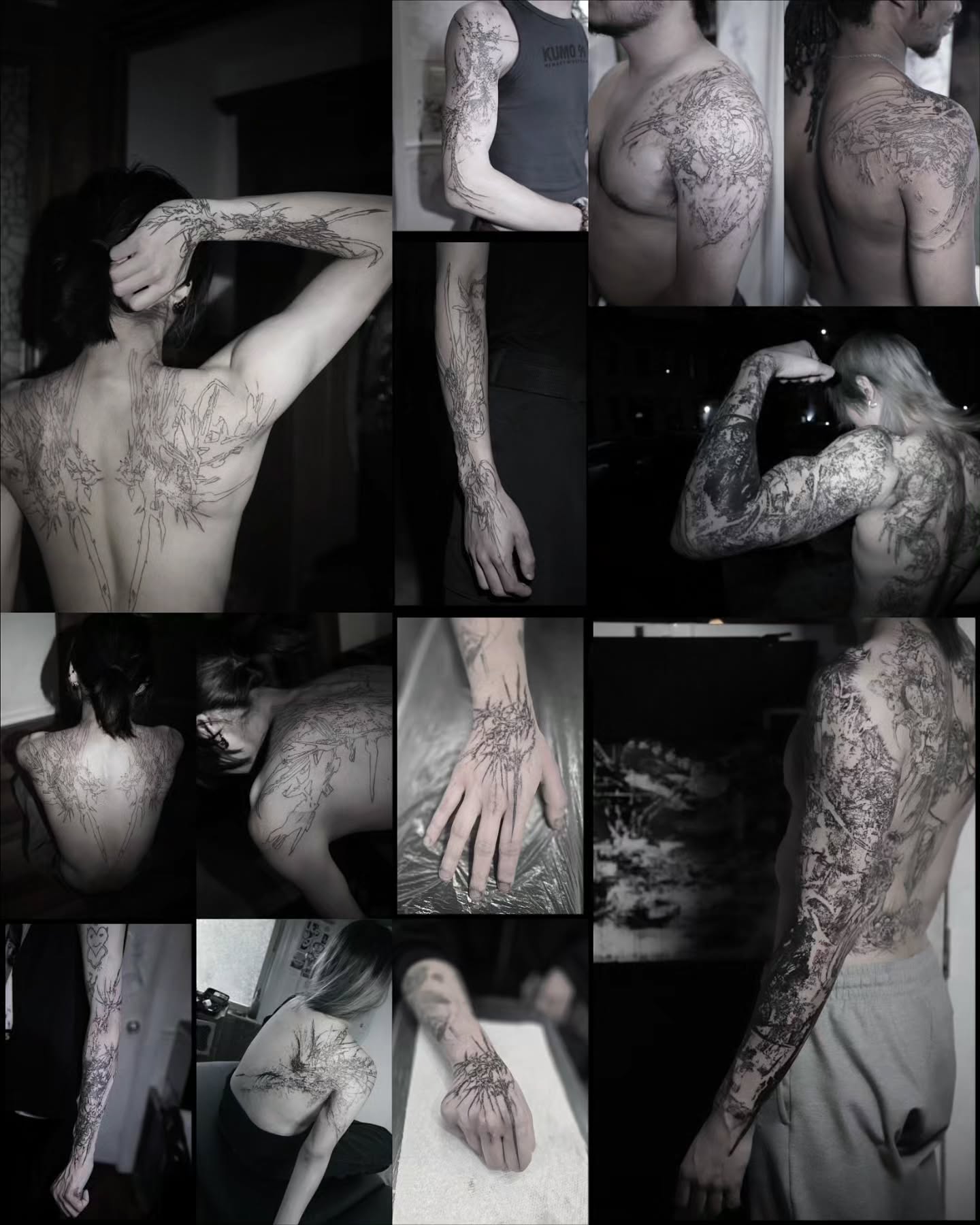 Tattoo by @godxear — blackwork, illustrative