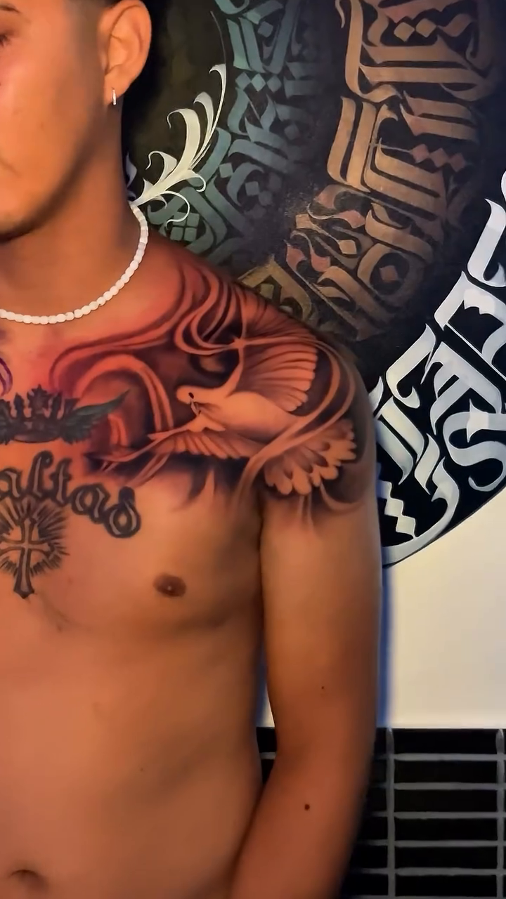 Tattoo by @sebastrussy โ fine_line, realism