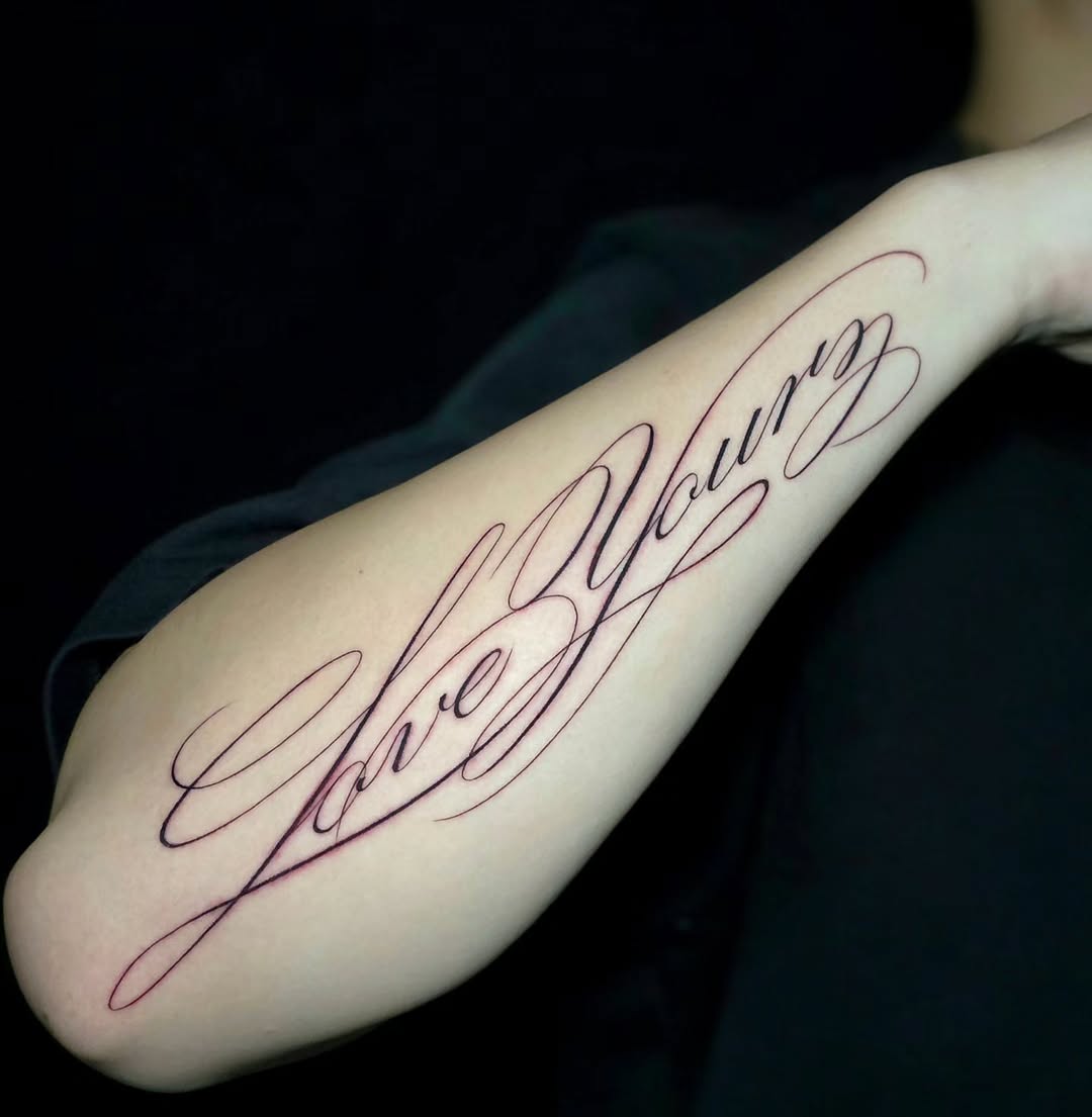 Tattoo by @dat_ngph — lettering_script, fine_line