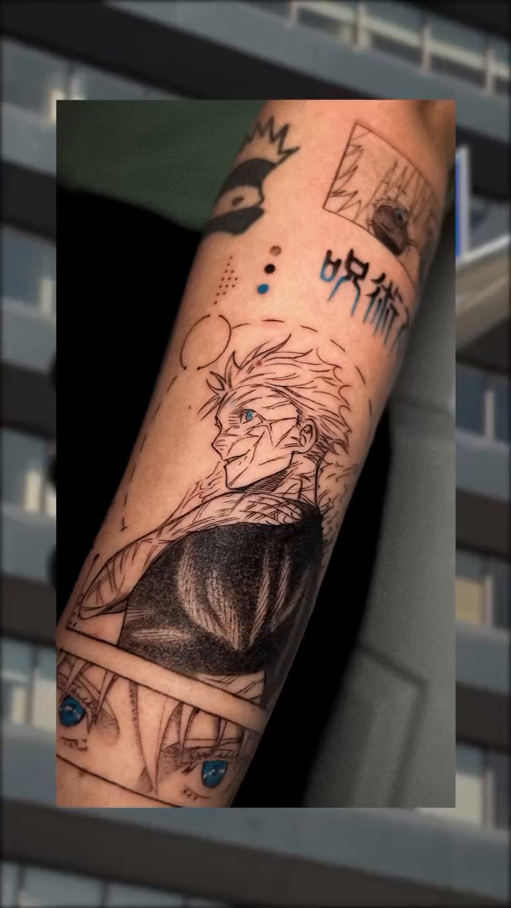 Tattoo by @gatxdelboske_ โ anime, fine_line