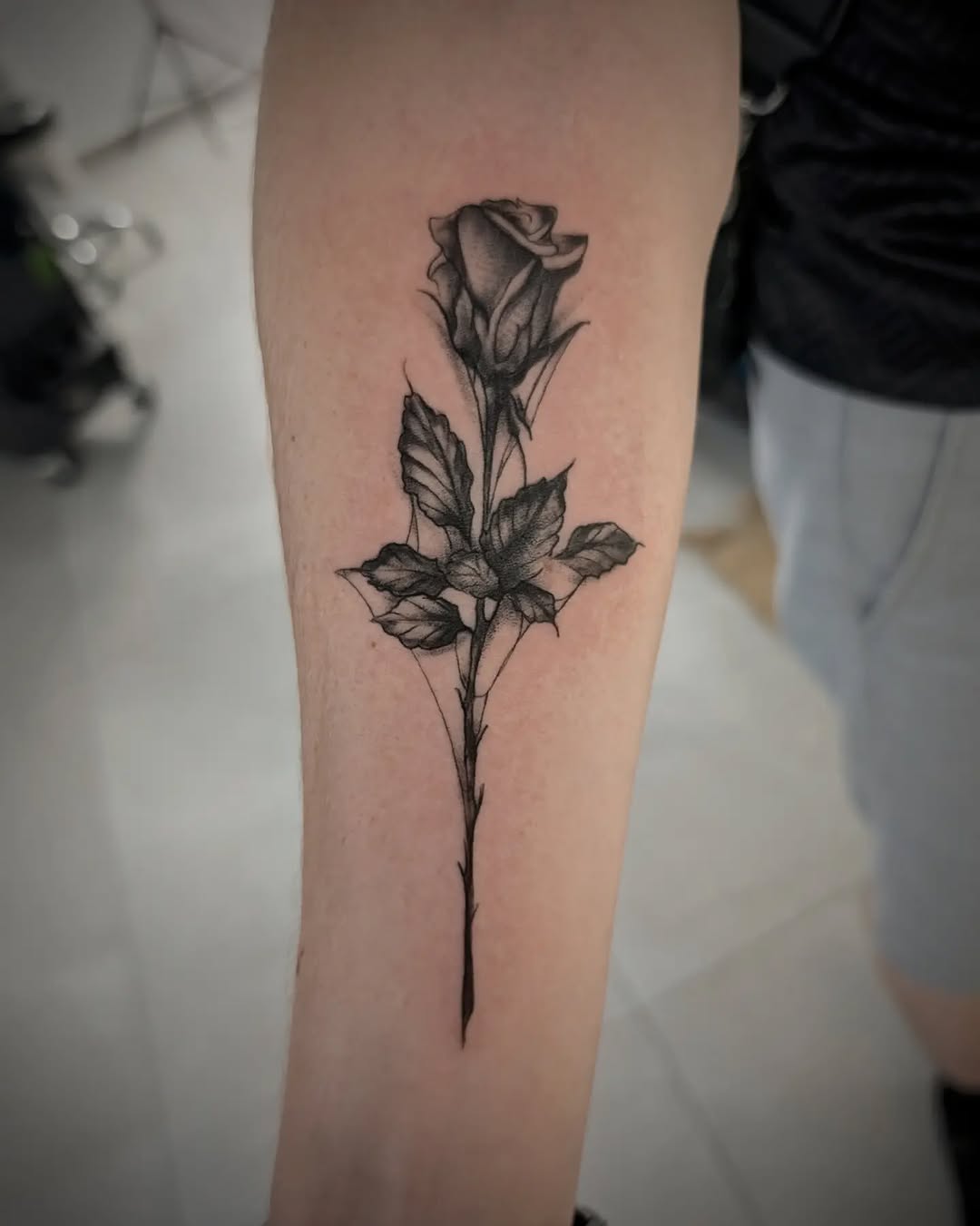 Tattoo by @49tats — black_and_grey, fine_line