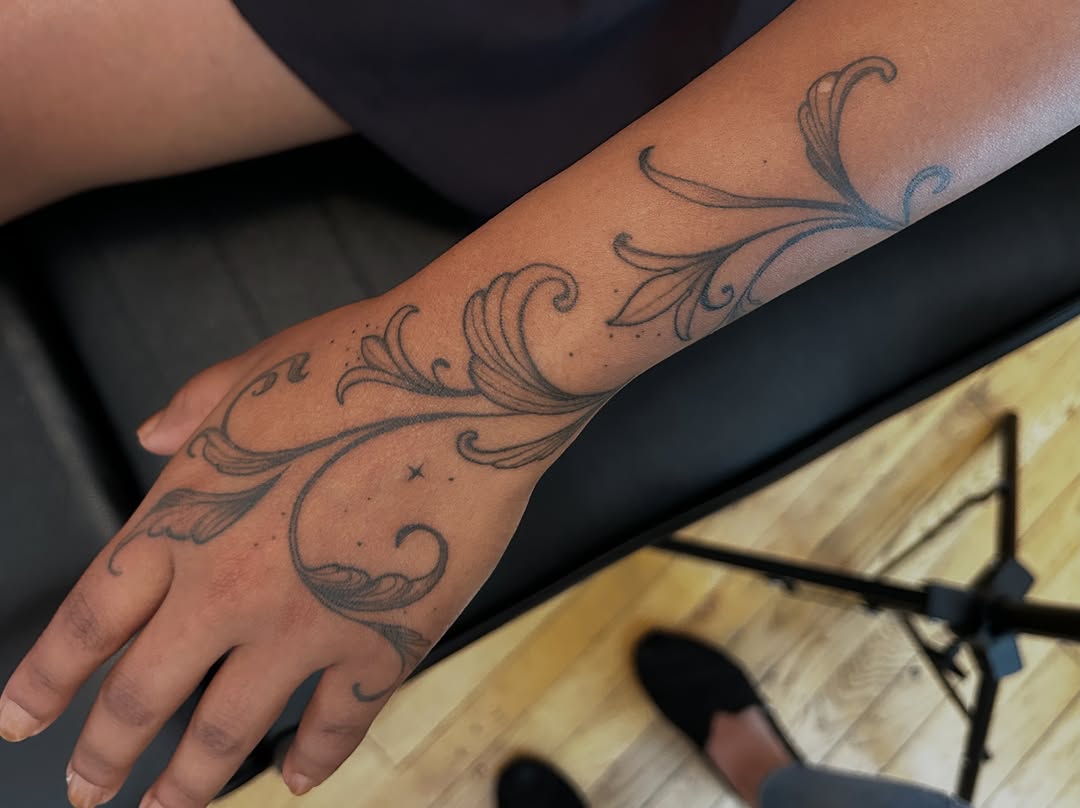 Tattoo by @katelynbraun.art — fine_line, ornamental