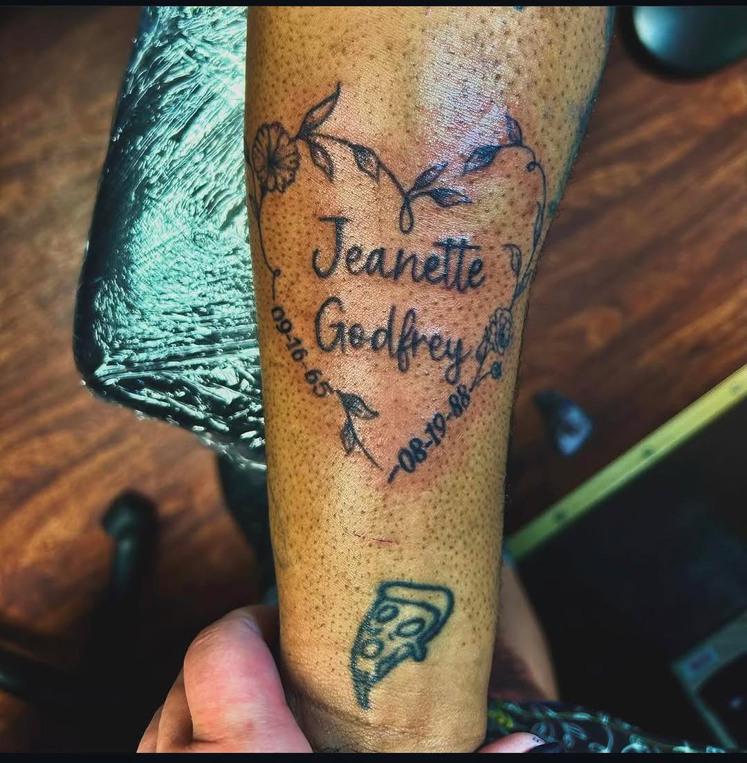 Tattoo by @pokes.by.kim โ lettering_script, fine_line