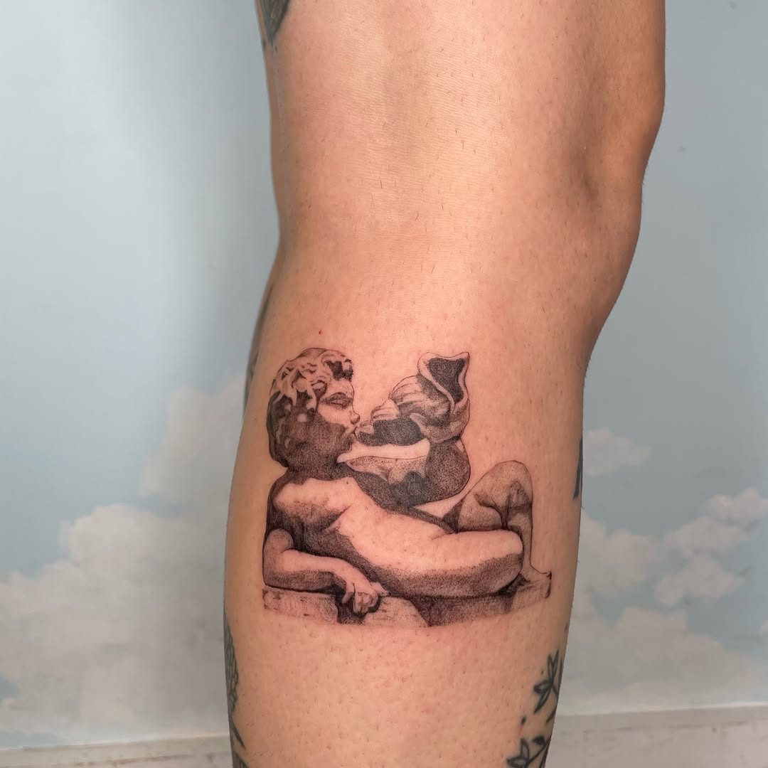 Tattoo by @mayagoo.tattoo β realism, black_and_grey