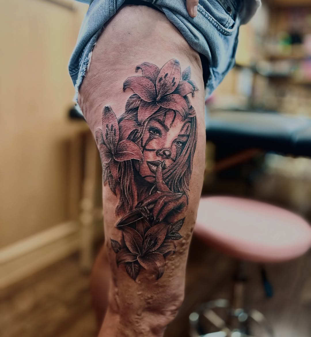 Tattoo by @_readyforink — realism, black_and_grey