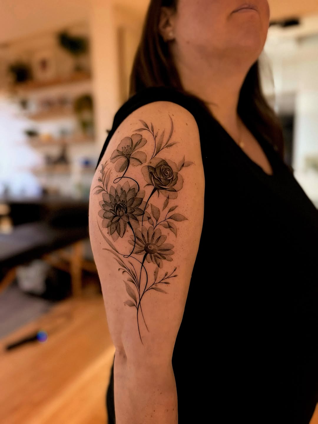 Tattoo by @tattooer_nick β fine_line, black_and_grey