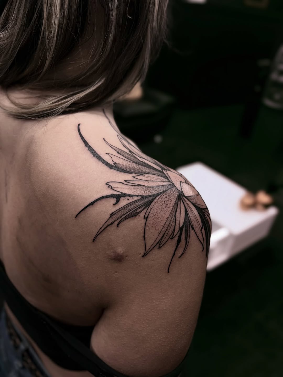 Tattoo by @8jinx9 — fine_line, dotwork