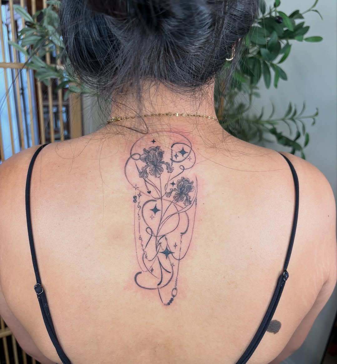 Tattoo by @soupytats — fine_line, black_and_grey