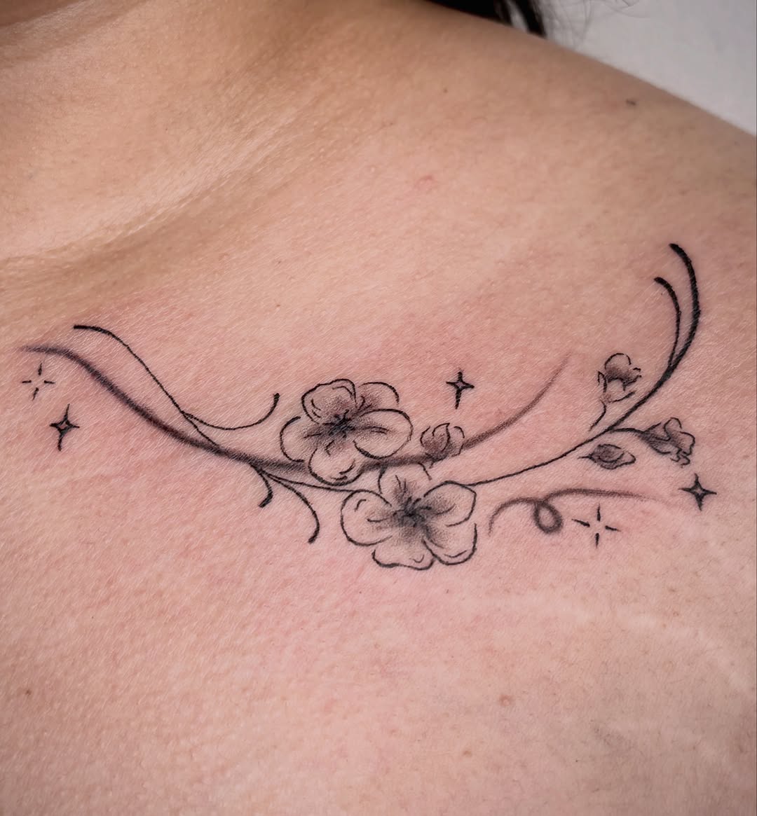 Tattoo by @soupytats — fine_line, black_and_grey