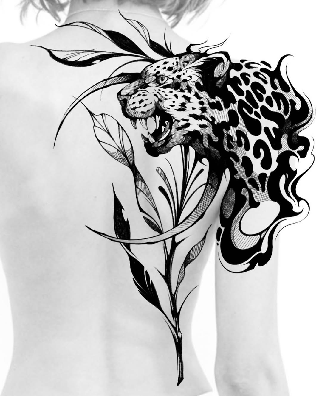 Tattoo by @codeblackink โ black_and_grey, illustrative