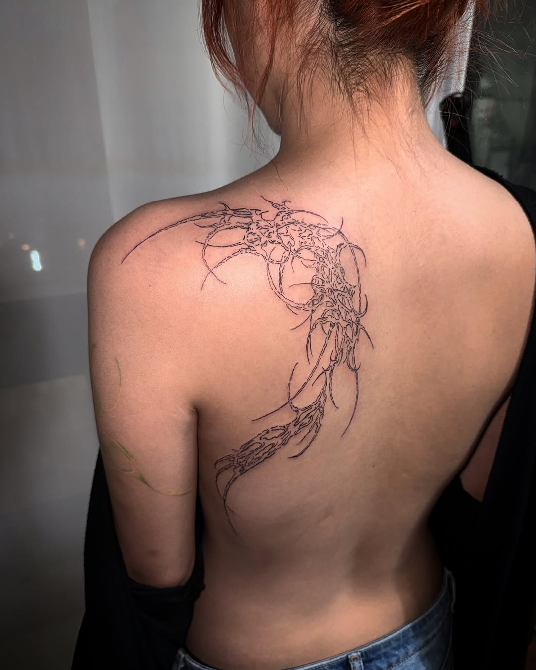 Tattoo by @broccoli__ink β fine_line, blackwork