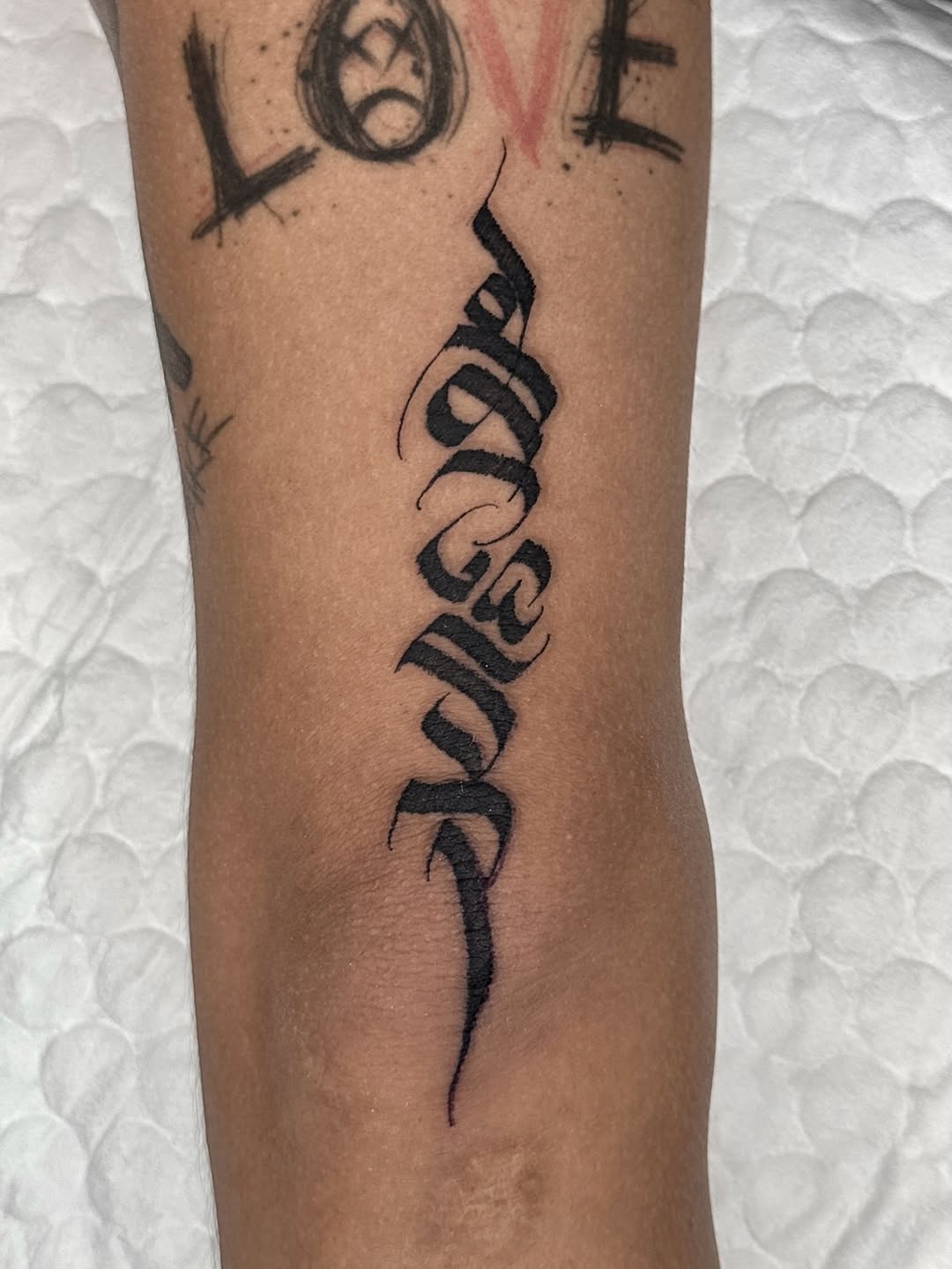 Tattoo by @338tattoo — lettering_script