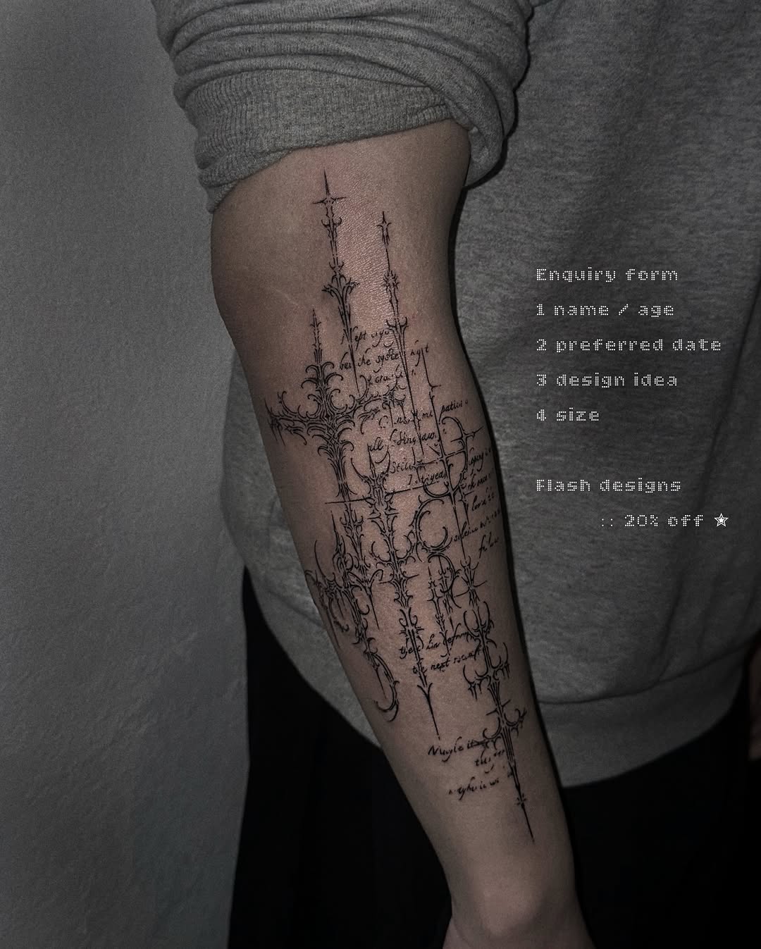 Tattoo by @kamio.ttt — lettering_script, fine_line