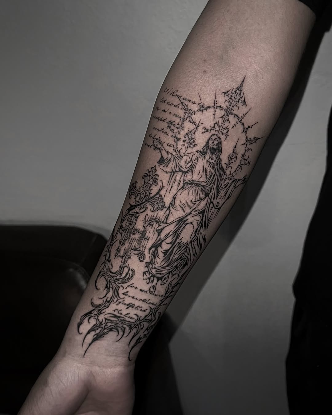 Tattoo by @kamio.ttt — lettering_script, black_and_grey